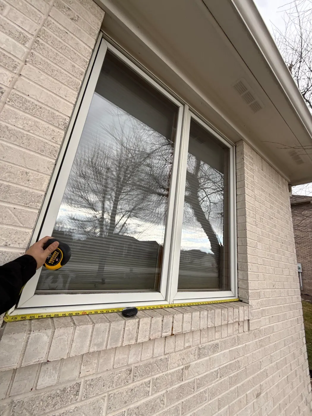 Frame and seal detail on a Heritage Lake window job